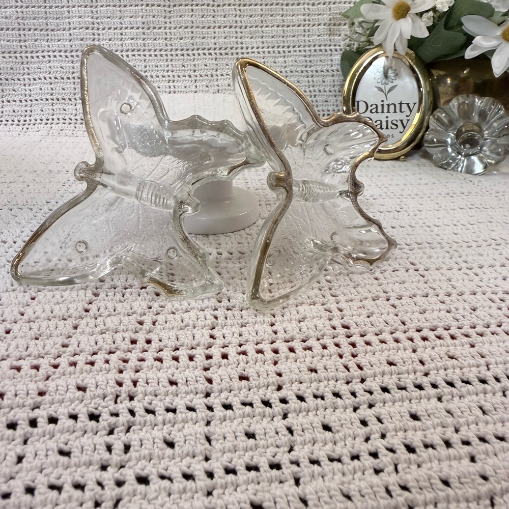 Butterfly Glass Trinket Dishes